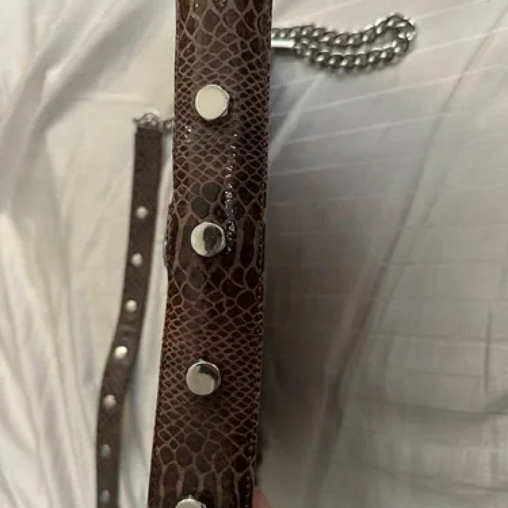 Rebecca Minkoff Brown Faux Snakeskin Crossbody Bag - Picture 3 of 13